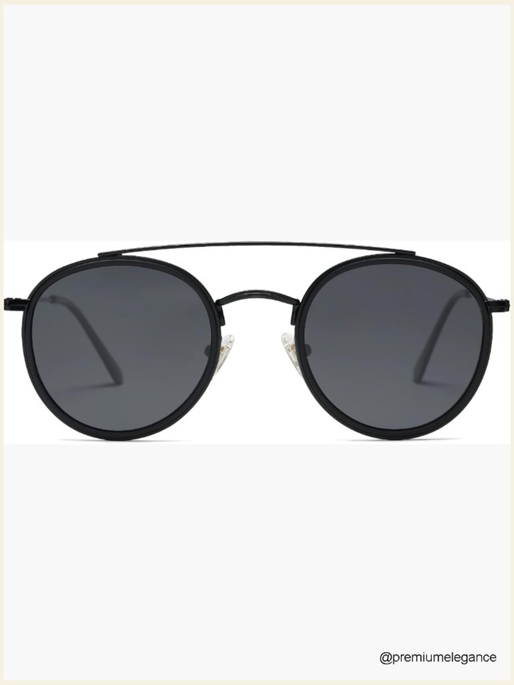 Retro Round Double Bridge Polarized Sunglasses Unisex